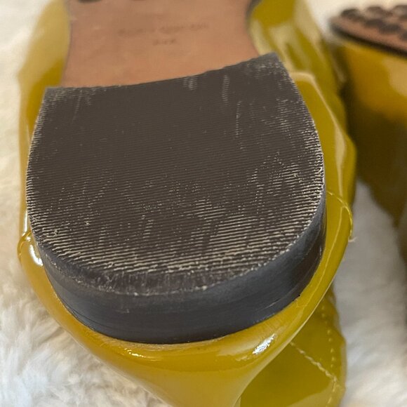 Tory Burch Ballet Loafer Mustard Patent Leather Size: 8 - Picture 15 of 16